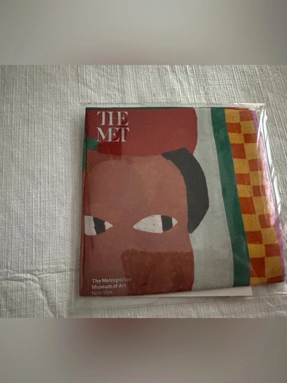 The MET Museum William H Johnson Three Children Silk Scarf Neckerchief NWT